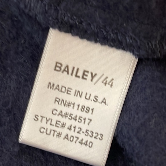 Bailey 44 navy blue button-down sweatshirt jacket cardigan size medium - Picture 6 of 7
